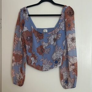 Floral Long Sleeve Women's Top